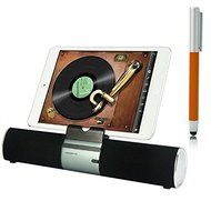 First2savvv LY-F99-01B7 black Portable rechargable wireless bluetooth speaker handsfree desktop stand dock docking...
