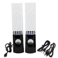 abcGOODefg&reg; LED Music Fountain Dancing Water Stereo Speakers Black With 4 Colour N4