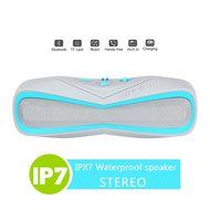 PINGKO Portable Waterproof IPX7 Wireless Outdoor Sports Bluetooth Speaker with Built-in Microphone for Calls-Blue N3