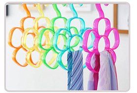 Interbusiness Flower Scarf Holder Organization Towel Hanger, Rose N2