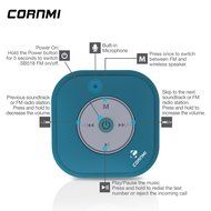 Portable Waterproof Bluetooth Shower Speaker, Wireless Shockproof Stereo Speakerphone, Unlimited Music, FM Radio... N4