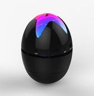 DR 929 Portable Bluetooth Mini Stereo Speaker - Black Egg Shape Rechargeable Led Lights, Hands Free Calling, Radio... N2