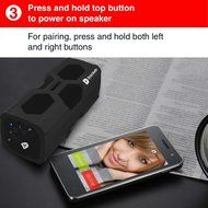 Bluetooth Speaker with Built in Power Bank: 3600 Mah (Black) N4