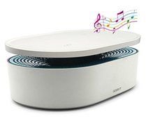 Oaxis Bento Award Winnng Magnetic Induction Close Contact Wireless Indoor Ourdoor Speaker - White N4