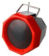 QFX BT-26RE/RED Portable Rechargeable Bluetooth Speaker (Red)