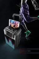Sharper Image SBT1016BK Wireless Tailgate Party Speaker With LED light Show, Bluetooth And Aux-in N2