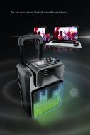 Sharper Image SBT1016BK Wireless Tailgate Party Speaker With LED light Show, Bluetooth And Aux-in N4