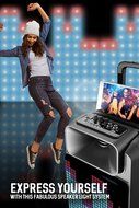 Sharper Image SBT1016BK Wireless Tailgate Party Speaker With LED light Show, Bluetooth And Aux-in N6