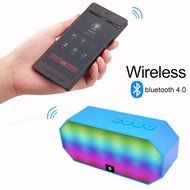 Bluetooth Speaker,ELEGIANT Portable Wireless Stereo Speaker with LED Lights, Build-in Microphone Support Hands-free... N6
