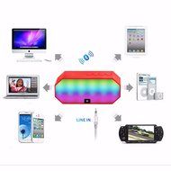 Bluetooth Speaker,ELEGIANT Portable Wireless Stereo Speaker with LED Lights, Build-in Microphone Support Hands-free... N11