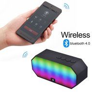 Bluetooth Speaker,ELEGIANT Portable Wireless Stereo Speaker with LED Lights, Build-in Microphone Support Hands-free... N21
