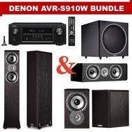Denon AVR-S910W 7.2 Channel Full 4K Ultra HD A/V Receiver + A Polk Audio TSi Series Home Theater Speaker Package... N4