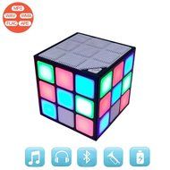 OVTECH Mini Wireless Bluetooth Speaker with Colorful LED Flash lights Cube 3D Surround Sound Box Outdoors Subwoofer...