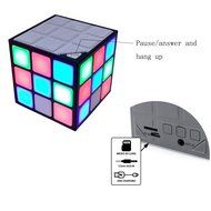 OVTECH Mini Wireless Bluetooth Speaker with Colorful LED Flash lights Cube 3D Surround Sound Box Outdoors Subwoofer... N2