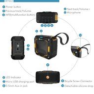 iClever BoostSound Portable IP65 Waterproof Outdoor/Shower Bluetooth Speaker with 12hr Playtime N3