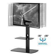 Fitueyes Swivel Floor tv stand with mount and two shelves for 32-50&quot; Sony/ Samsung /LG/ Vizio TV TT206501GB N7