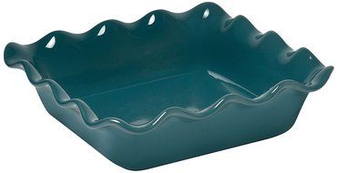 Emile Henry Blue Flame Ruffled Square Baker