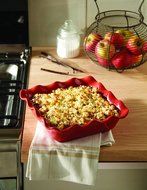 Emile Henry Blue Flame Ruffled Square Baker N2