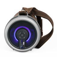 Tyler Portable Wireless Bluetooth Stereo Cylinder Speaker TWS401-BR with LED Light, FM Radio, AUX and MicroSD/... N3