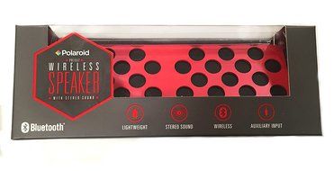 Polaroid Bluetooth Wireless Speaker with Stereo Sound - Red (PBT557) N3