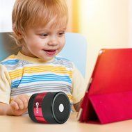 RiiYA Cute Sound Mini Portable 3W 450mAh Bluetooth Speaker with Mic, FM Function &amp; Micro SD Card Support - Red