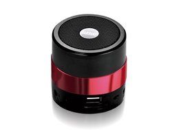 RiiYA Cute Sound Mini Portable 3W 450mAh Bluetooth Speaker with Mic, FM Function &amp; Micro SD Card Support - Red N2