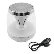 HyperPS - M-30 White - Bluetooth Mini Speaker with LED Night Light - Supporting Micro SD Card slots &amp; Microphone... N2
