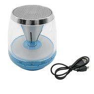 HyperPS - M-30 White - Bluetooth Mini Speaker with LED Night Light - Supporting Micro SD Card slots &amp; Microphone... N8