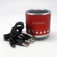 Wine Red Color Kaidaer Portable Speaker Music Player Supporting TF/Micro SD Card w/ FM Radio Function for PC Tablet...