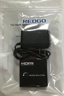 REDGO 1080P HDMI Male to 2 HDMI Female 1 in 2 out Splitter Black Cable Adapter Converter N21