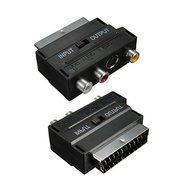 RGB Scart Male To 3 RCA Female S-Video AV TV Audio Cable Adapter Converter