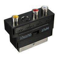 RGB Scart Male To 3 RCA Female S-Video AV TV Audio Cable Adapter Converter N2