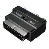 RGB Scart Male To 3 RCA Female S-Video AV TV Audio Cable Adapter Converter N5
