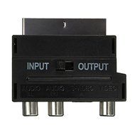 RGB Scart Male To 3 RCA Female S-Video AV TV Audio Cable Adapter Converter N6