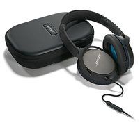 Bose QuietComfort 25 Black Over-Ear Noise Cancelling Headphones for Apple Devices, with Carbon SoundLink Mini... N2