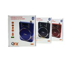QFX BT-84 Rechargeable PA System w/Bluetooth/USB/MicroSD-IN/Headset Mic - RED N2