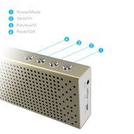 Uchoir Portable Bluetooth Speakers, Rectangular Outdoor Wireless Superior Sound Speakers with 3.5mm Aux-in and... N6