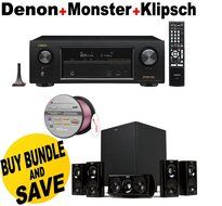 Denon AVR-X1300W Channel Full 4K Ultra HD AV Receiver with Bluetooth + Polk Audio 5.1 TL1600 Speaker System +...