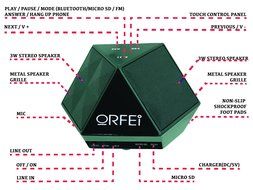 ORFEI Crystal Classic Portable Wireless Bluetooth Speaker with Long Hours Battery Life and Full, High-def Sound... N6