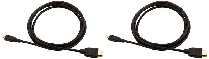 AmazonBasics High-Speed Micro-HDMI to HDMI Cable - 6 Feet (Latest Standard) N18
