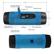 Bluetooth Bicycle Speaker w/ Headlight, OriFiil Outdoor Wireless BT Bike Music Player, 4000mah Rechargable Battery... N6