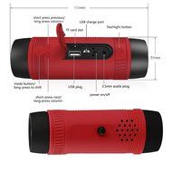 Bluetooth Bicycle Speaker w/ Headlight, OriFiil Outdoor Wireless BT Bike Music Player, 4000mah Rechargable Battery... N12