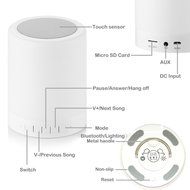 LED Bluetooth Speakers,HugeTree&reg; Wireless Bluetooth Speaker with Smart Touch Lamp, Muisc Player / Hands-free Bluetooth... N6