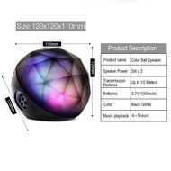 Airmate &reg; Wireless Speaker, Portable LED Color Ball 10 Hours Stereo Bluetooth Speaker with Remote Control/Support... N9