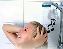 Pyle PSRB8BL Bluetooth Wireless Waterproof Shower Speaker and Hands Free Speaker-Phone (Blue) Color: Blue N2
