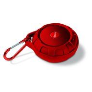 iSound Duratunes Waterproof and Drop Proof Wireless Speaker &ndash; Red Rubberized Finish and IPX4 Rated