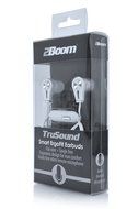 2BOOM Professional Sound Comfort Wired Earbuds with Microphone and Volume Control White N4