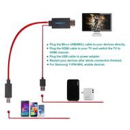 Aibocn 6.5 Feet 11 Pin Micro USB to HDMI Adapter Cable 1080P HDTV for Samsung Galaxy S5, S4, S3, Note 3, Note... N2