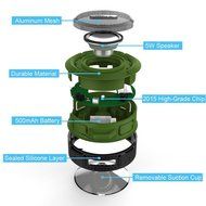DLAND C26 Wireless Bluetooth CSR4.0 Waterproof Outdoor / Shower Speaker/Shockproof, with 12 Hour Playtime Double... N10