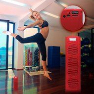 Express Media PB-2000 6 Watt Bluetooth Portable Mp3 Player &amp; Wireless Speaker System (Red) - 2000 mAh Rechargeable... N2